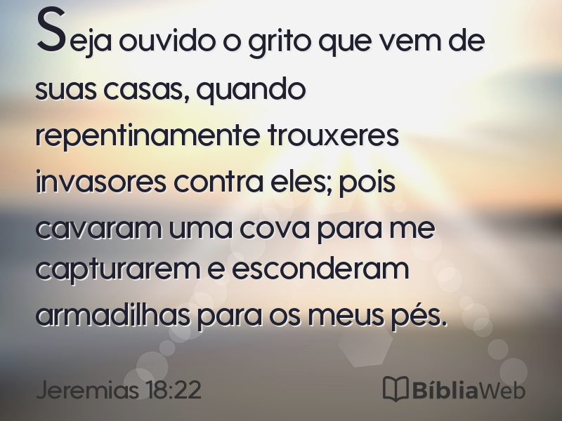 Jeremias 18:22 em imagem para compartilhar