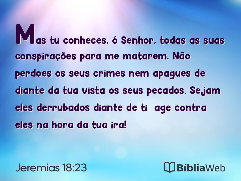 Jeremias 18:23 em imagem para compartilhar