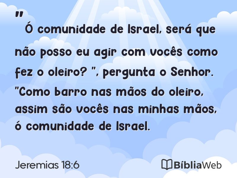 Jeremias 18:6 em imagem para compartilhar