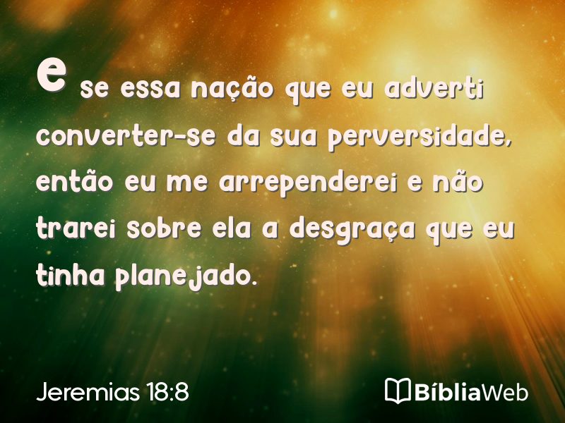 Jeremias 18:8 em imagem para compartilhar