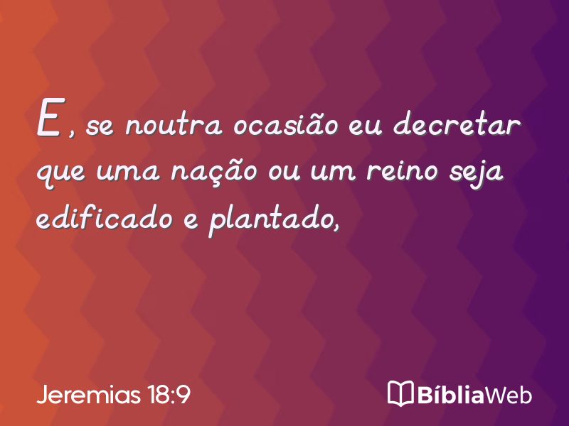 Jeremias 18:9 em imagem para compartilhar