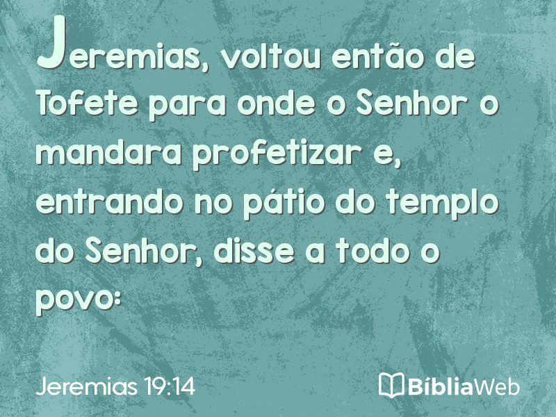 Jeremias 19:14 em imagem para compartilhar