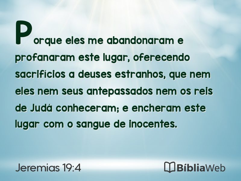 Jeremias 19:4 em imagem para compartilhar