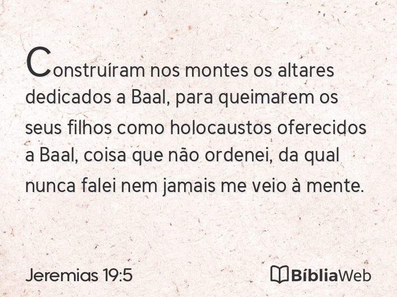 Jeremias 19:5 em imagem para compartilhar