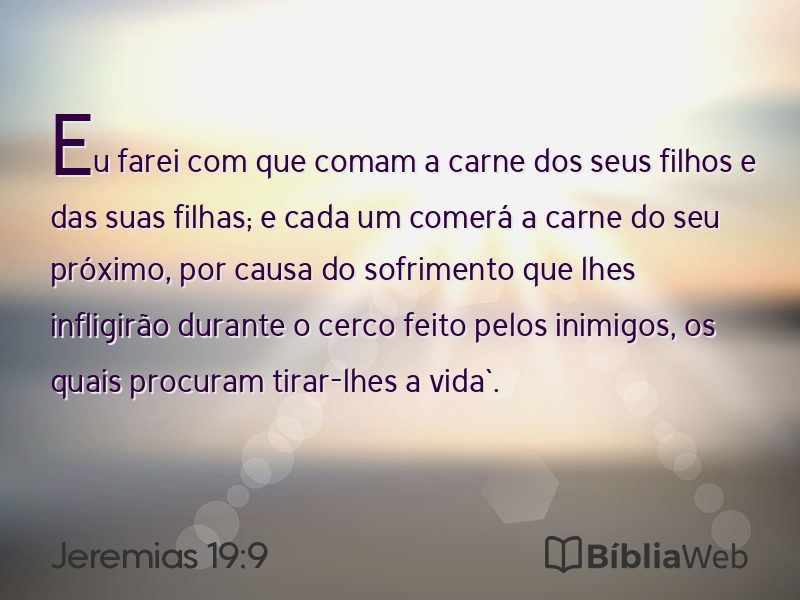 Jeremias 19:9 em imagem para compartilhar