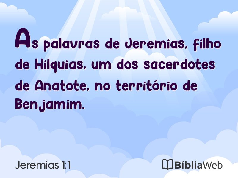 Jeremias 1:1 em imagem para compartilhar
