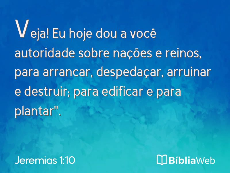 Jeremias 1:10 em imagem para compartilhar