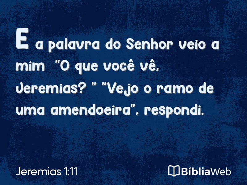 Jeremias 1:11 em imagem para compartilhar