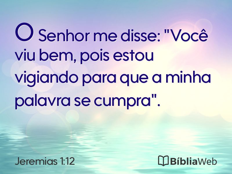 Jeremias 1:12 em imagem para compartilhar