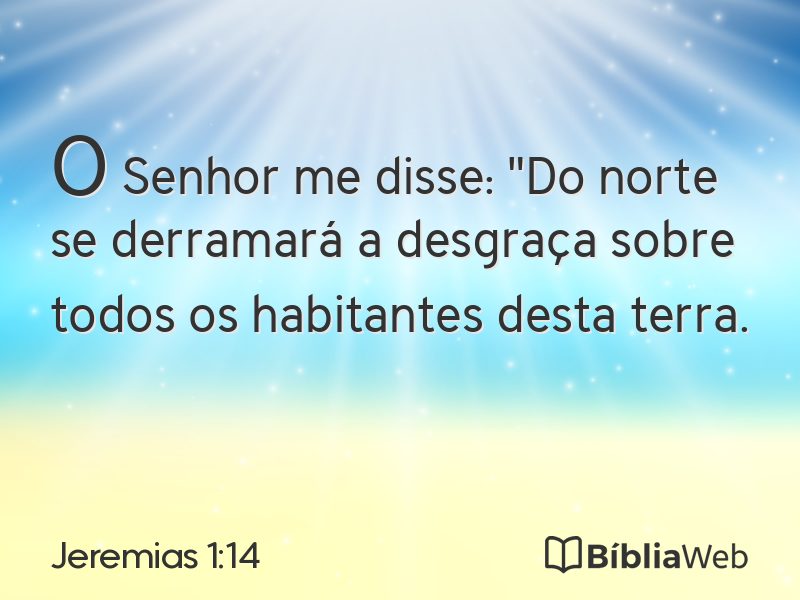 Jeremias 1:14 em imagem para compartilhar