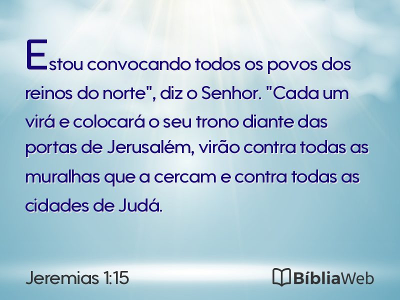 Jeremias 1:15 em imagem para compartilhar
