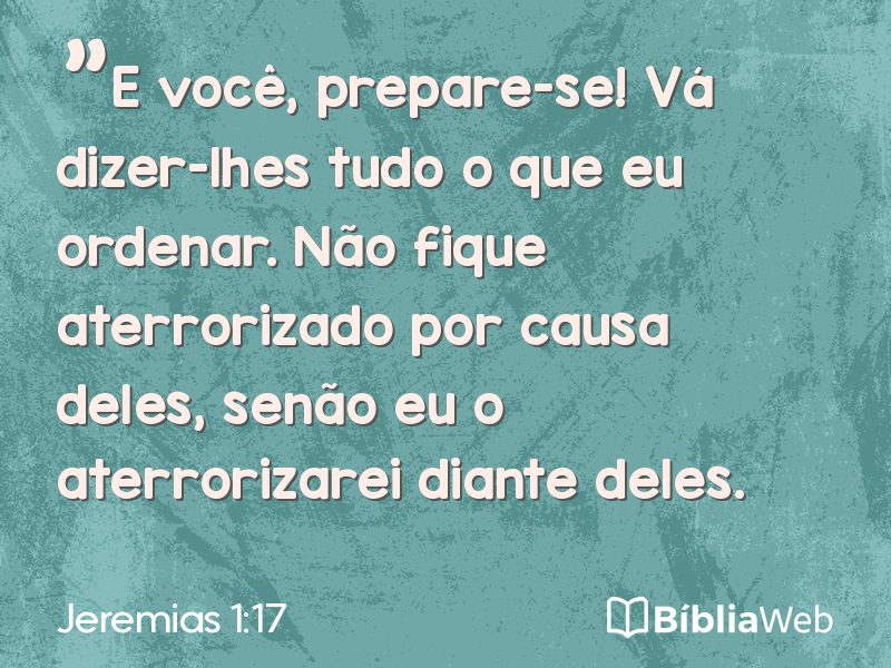 Jeremias 1:17 em imagem para compartilhar