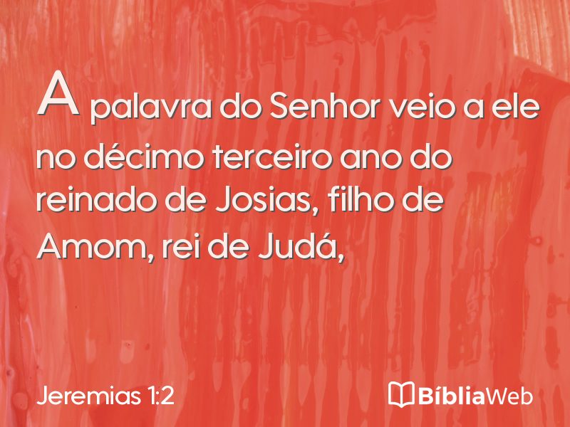 Jeremias 1:2 em imagem para compartilhar