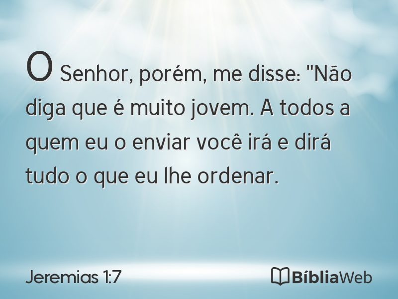 Jeremias 1:7 em imagem para compartilhar