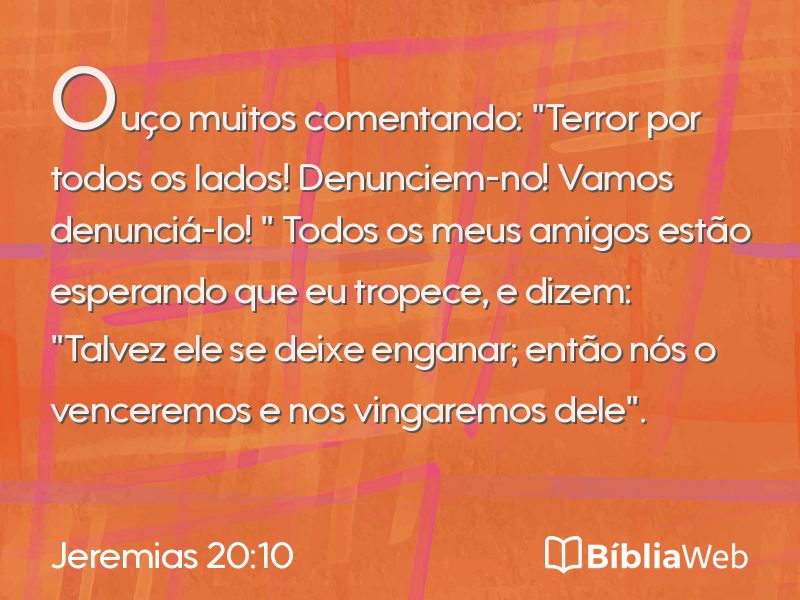 Jeremias 20:10 em imagem para compartilhar