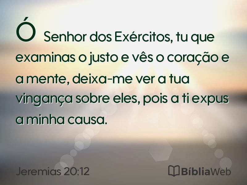 Jeremias 20:12 em imagem para compartilhar