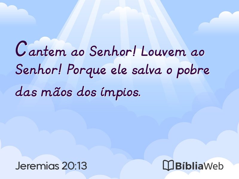 Jeremias 20:13 em imagem para compartilhar