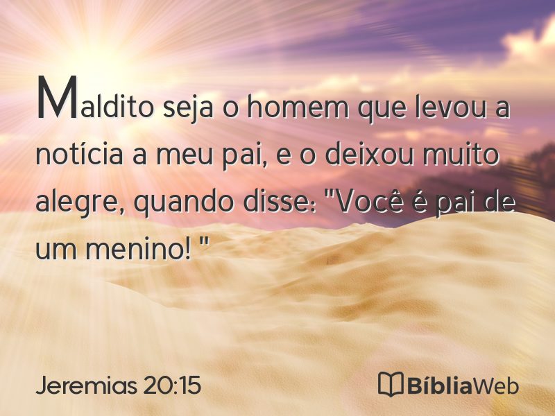 Jeremias 20:15 em imagem para compartilhar
