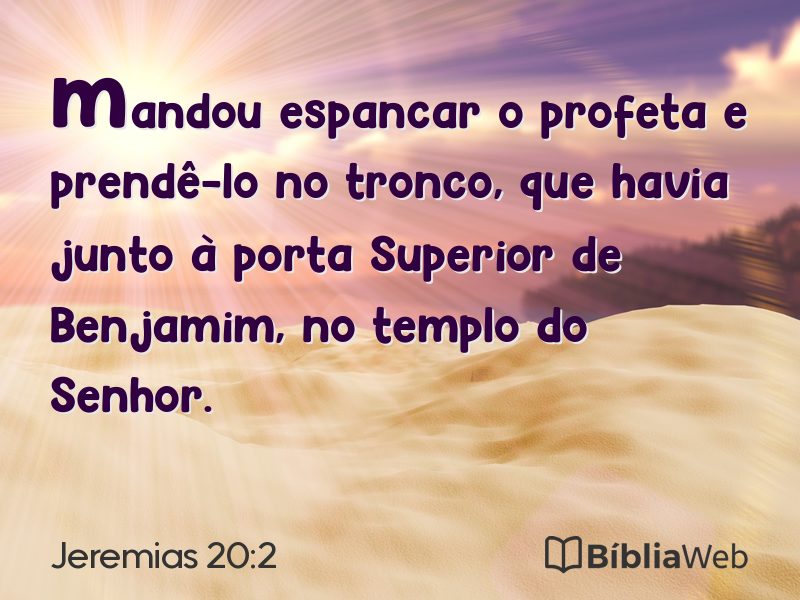 Jeremias 20:2 em imagem para compartilhar