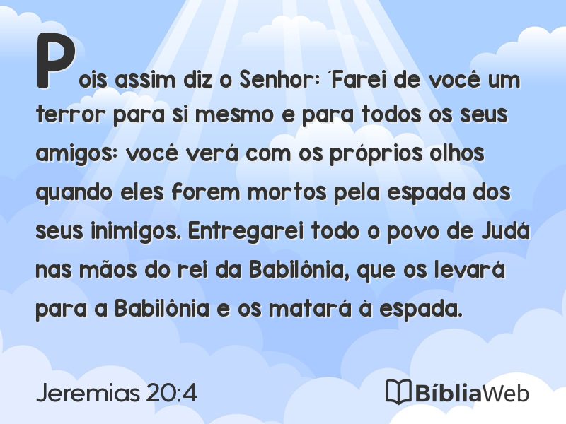 Jeremias 20:4 em imagem para compartilhar