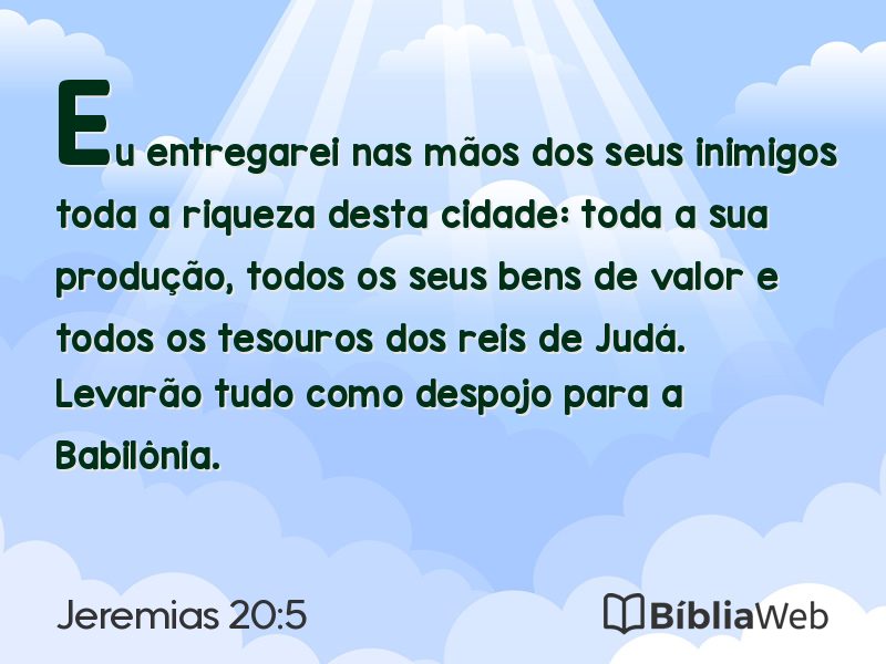 Jeremias 20:5 em imagem para compartilhar