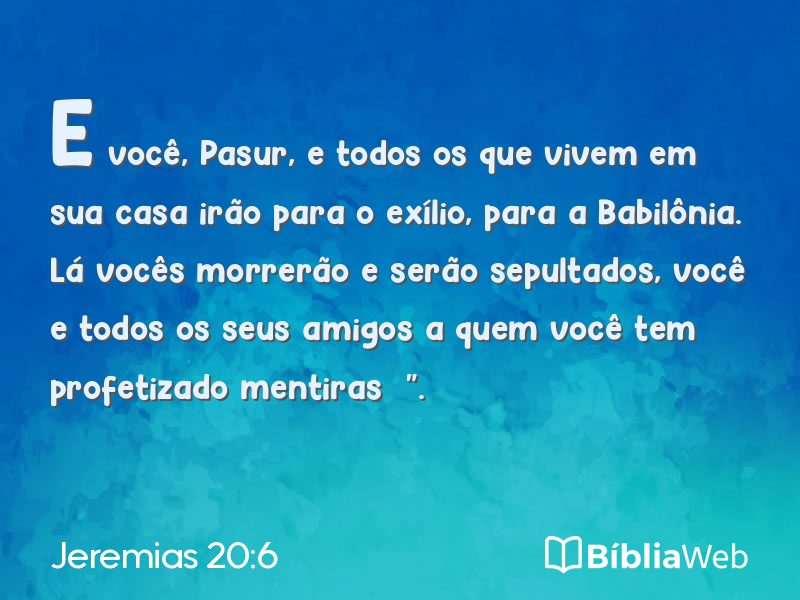 Jeremias 20:6 em imagem para compartilhar