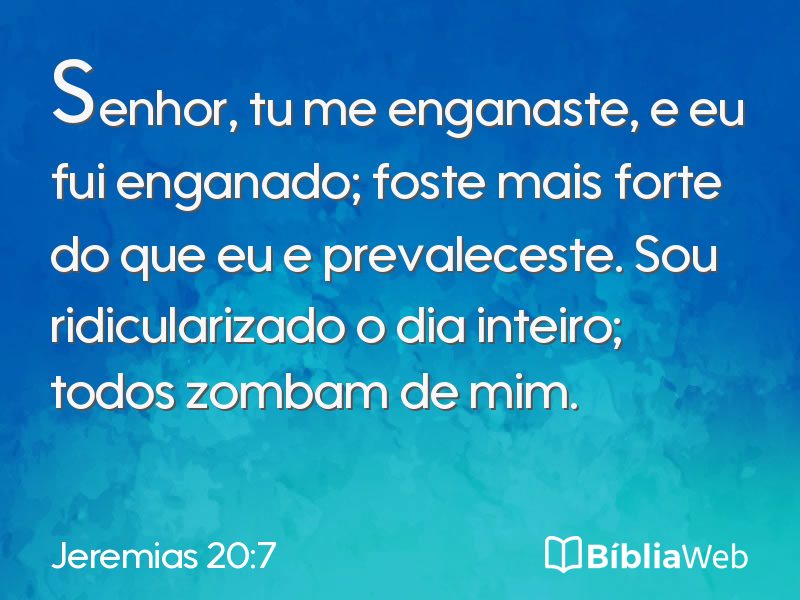 Jeremias 20:7 em imagem para compartilhar