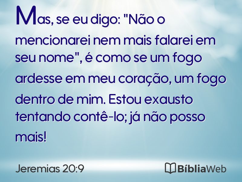 Jeremias 20:9 em imagem para compartilhar