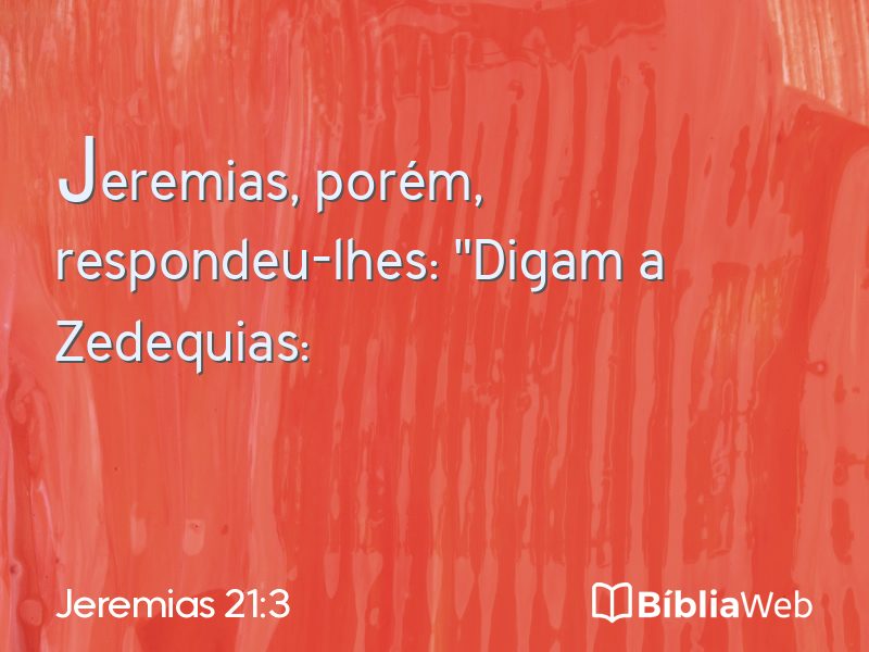Jeremias 21:3 em imagem para compartilhar
