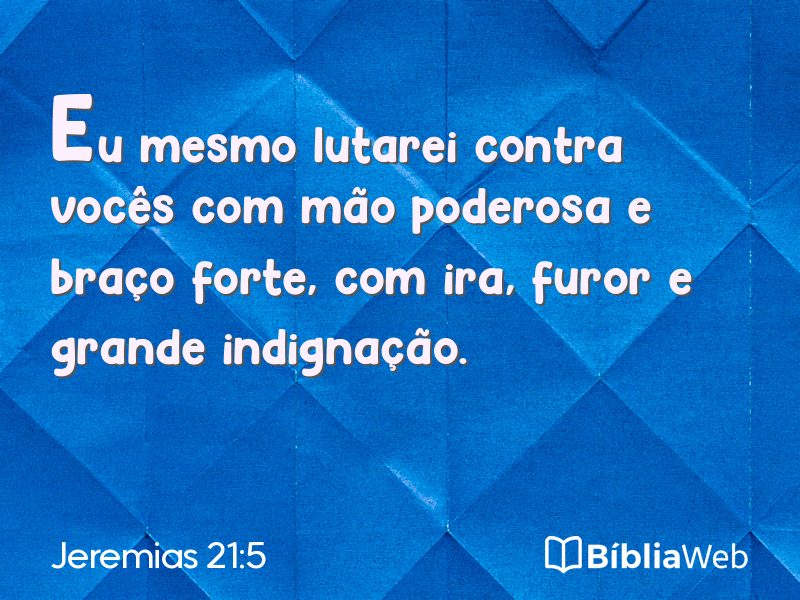 Jeremias 21:5 em imagem para compartilhar