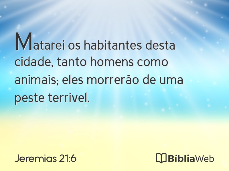Jeremias 21:6 em imagem para compartilhar