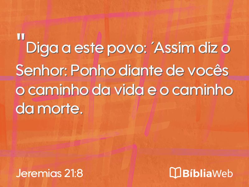 Jeremias 21:8 em imagem para compartilhar