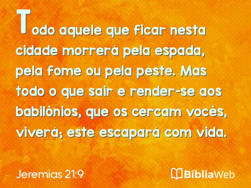 Jeremias 21:9 em imagem para compartilhar