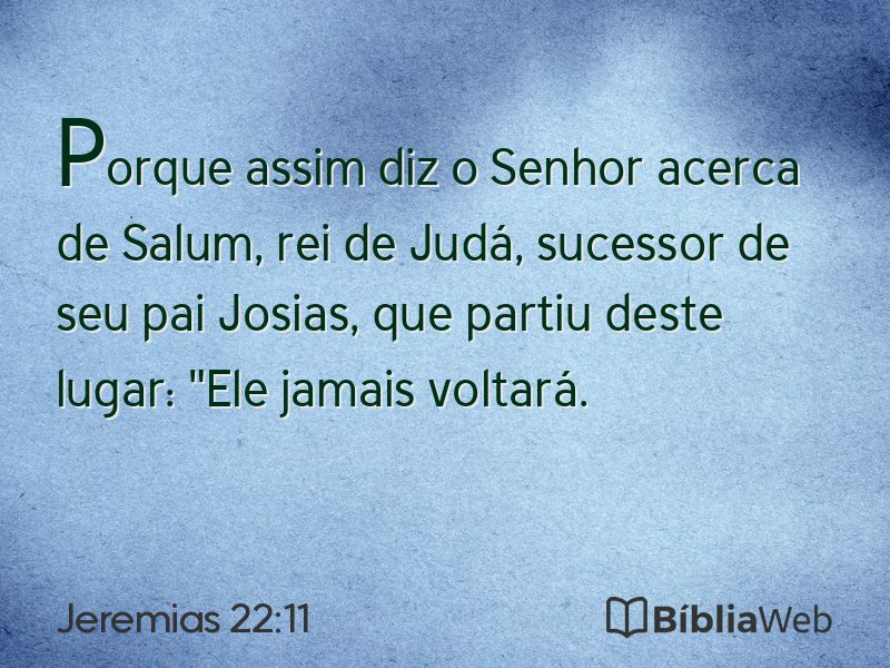 Jeremias 22:11 em imagem para compartilhar