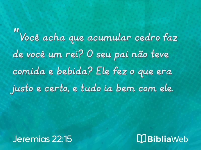 Jeremias 22:15 em imagem para compartilhar