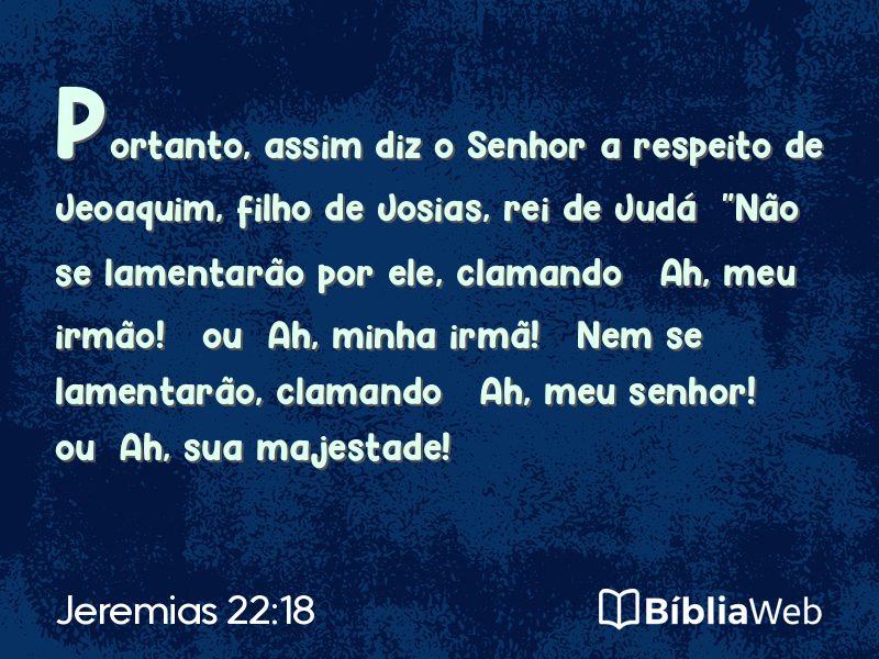 Jeremias 22:18 em imagem para compartilhar