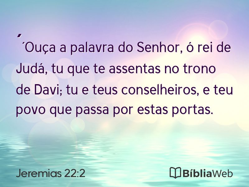 Jeremias 22:2 em imagem para compartilhar