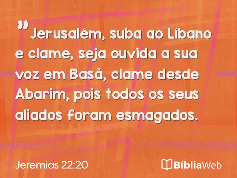 Jeremias 22:20 em imagem para compartilhar