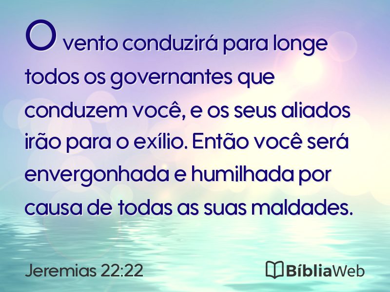 Jeremias 22:22 em imagem para compartilhar