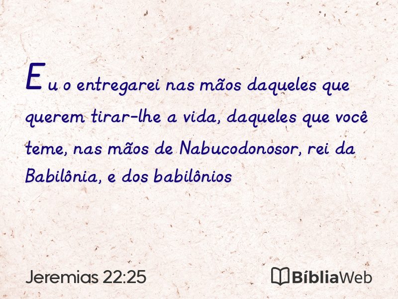 Jeremias 22:25 em imagem para compartilhar