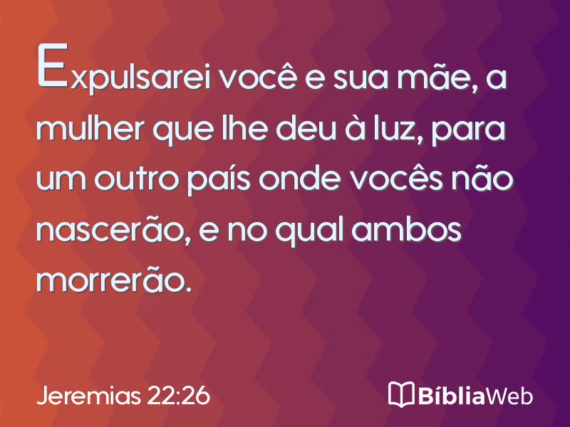 Jeremias 22:26 em imagem para compartilhar