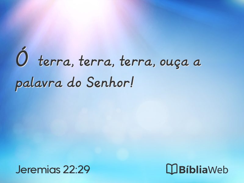 Jeremias 22:29 em imagem para compartilhar