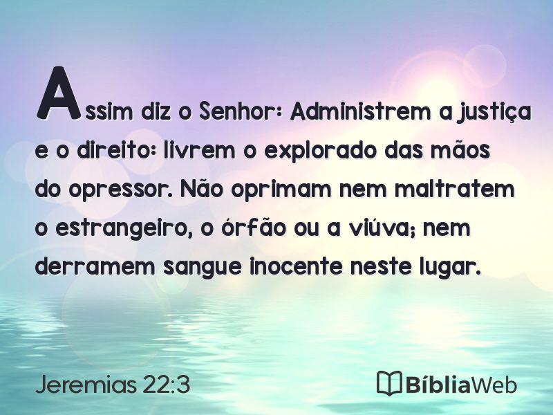 Jeremias 22:3 em imagem para compartilhar