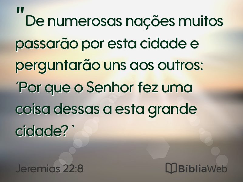 Jeremias 22:8 em imagem para compartilhar