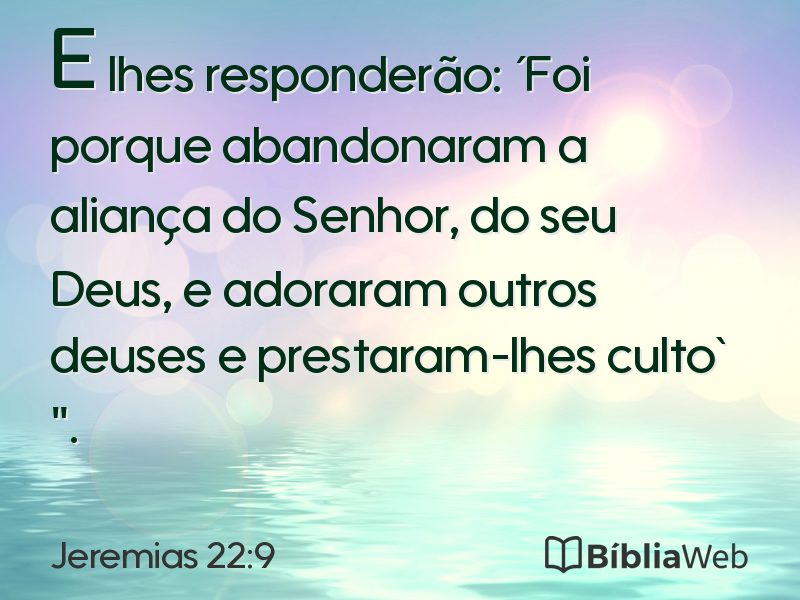 Jeremias 22:9 em imagem para compartilhar