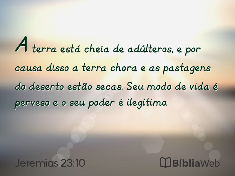 Jeremias 23:10 em imagem para compartilhar