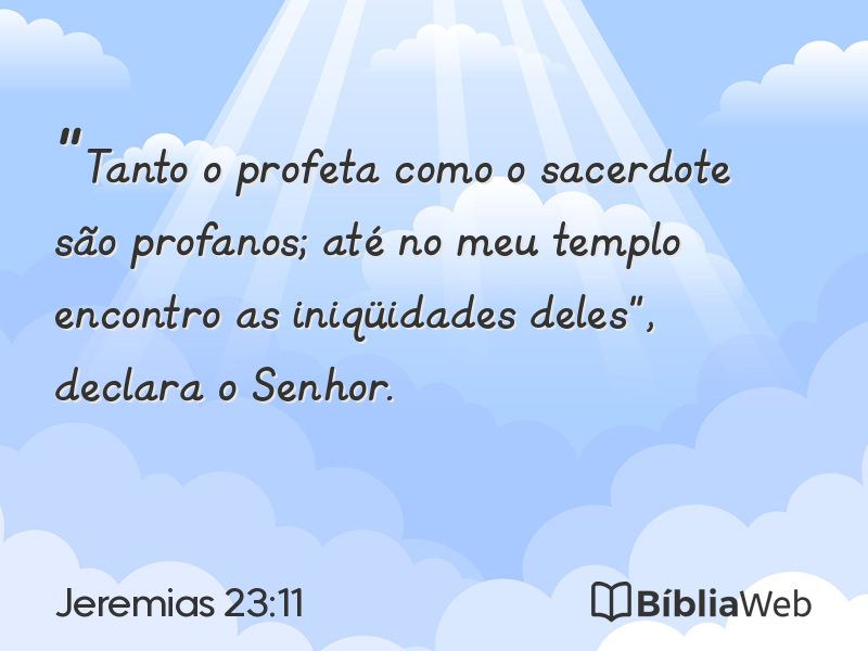Jeremias 23:11 em imagem para compartilhar