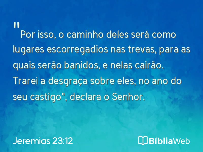 Jeremias 23:12 em imagem para compartilhar