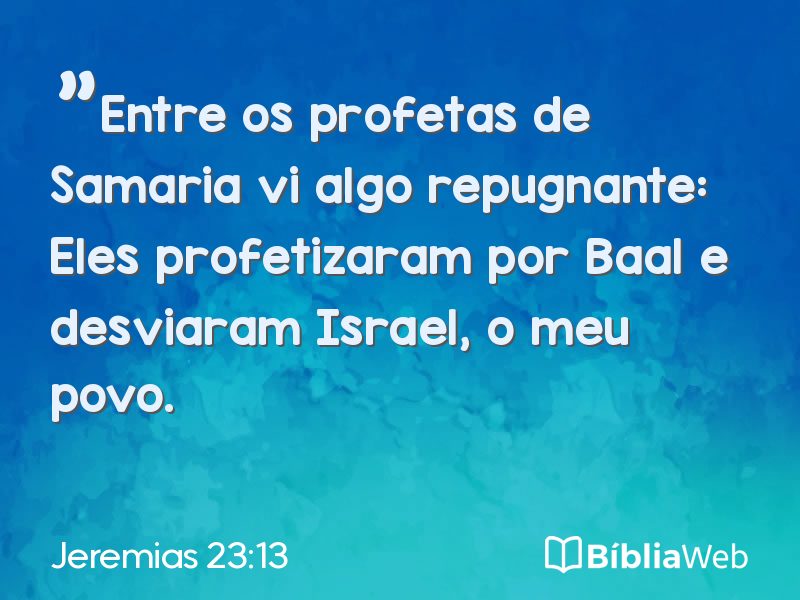 Jeremias 23:13 em imagem para compartilhar