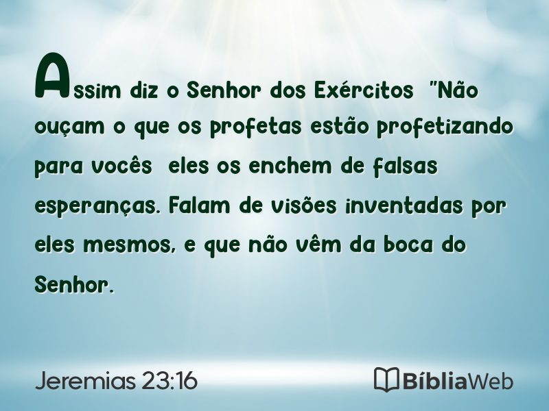 Jeremias 23:16 em imagem para compartilhar